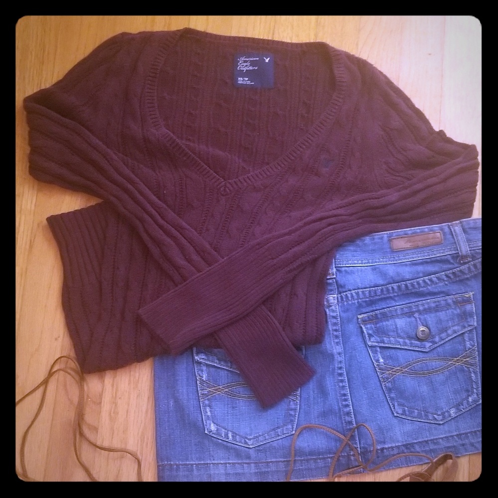 Abercrombie and Fitch skirt and sweater